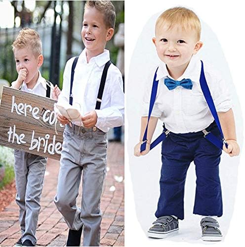 GUCHOL/Детски Тиранти, носи Вратовръзка за момчетата и Момичетата, Регулируеми Ластични Класически Комплекти Аксесоари