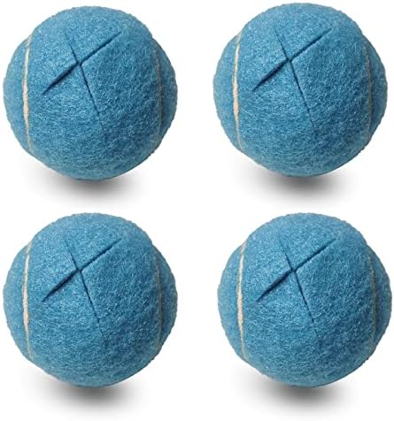 Тенис топки за ходунков RMAMSCOV с предварително нарязани релси, 4 бр. Топки за ходунков с 2-инчов отвор за предварително
