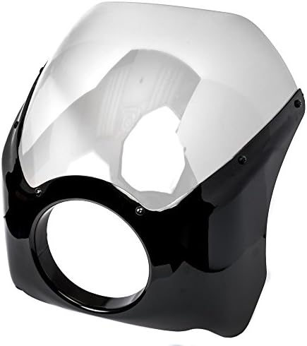 Комплект предното стъкло Krator Black & Clear с обтекателем фарове, Съвместим с V-Образен стълб на Harley