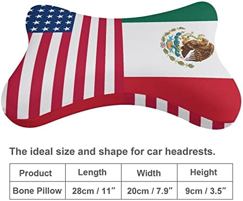 САЩ Мексикански Флаг Автомобилни Възглавница За Шията от Пяна С Памет Ефект Мека Възглавница на облегалката за глава на облегалката за глава на шофьорската Домаше