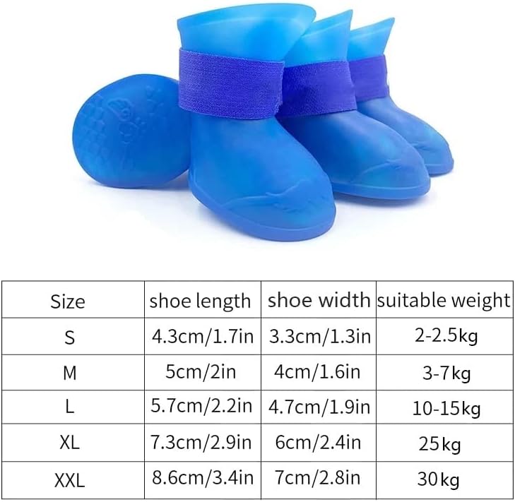 LEPSJGC Непромокаеми дождевики за домашни любимци, мини гумени ботуши за Малки, Средни и Големи Ботильонов за градинска обувки, аксесоари за домашни любимци (Цвят: E, ра