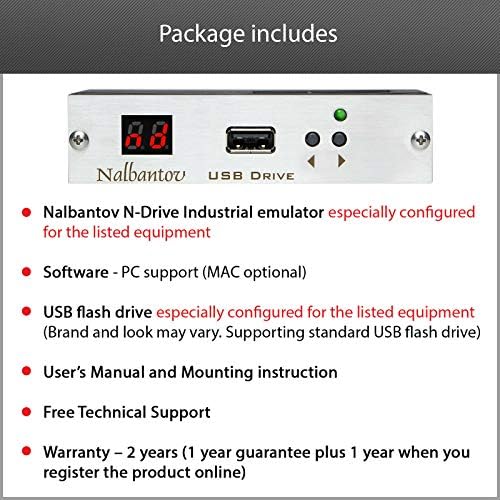 Nalbantov Емулатор USB Флопи устройство N-Drive Industrial за Melco 10/12; CE Не е черен; EMB6/10; EP1