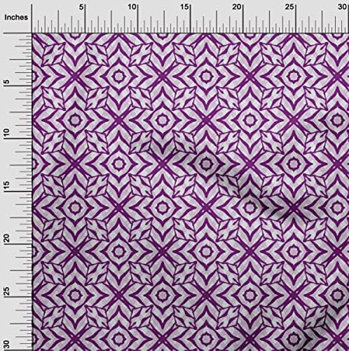 oneOone Кадифе тъмно праскова плат Геометрични шевни изделия тъканни отпечатъци ширина 58 см
