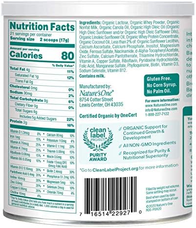 Само органични серум и млечен протеин Baby's, нежна смес за деца, 12,7 унция (опаковка от 6 броя) | Без ГМО | USDA Organic
