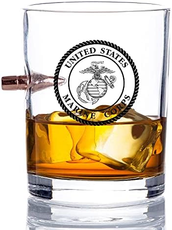 Магазин военни дарби, Официално лицензиран чаша за уиски USMC Projectile – 308 Чаши ръчно выдувки Подаръци на