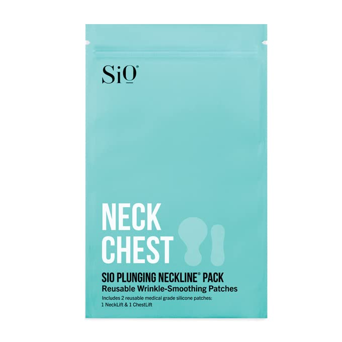 SiO Beauty Дълбоко Деколте - за Многократна употреба Силиконови Разглаживающие лепенки на нощ за шията и Гърдите (SkinPad + лифтинг на шията)