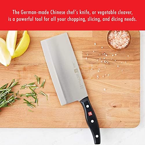 Корпоративна 7-инчов китайски нож за рязане на зеленчуци ZWILLING Twin, Остър като бръснач, Произведен в притежание