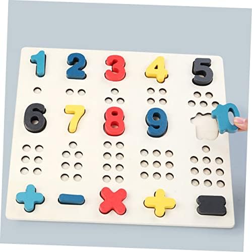 Toyvian 1 Комплект Детски Математически играчки, Забавни Играчки за деца, Играчки-блокове, Пъзели за деца, Дървена Дъска