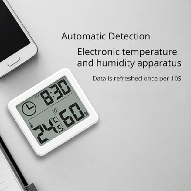 Мултифункционален Термометър-Влагомер WALNUTA, Автоматичен Електронен Монитор на Температурата И Влажността, Часовници с Голям LCD екран