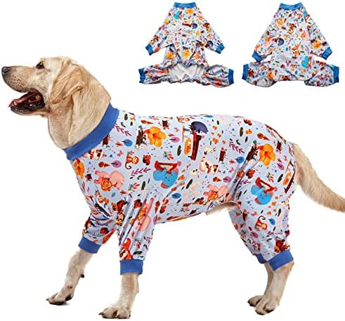 Пижами LovinPet за по-Големи Кучета, Улесняваща безпокойство домашни любимци, Солнцезащитная Пижами за кучета, Лека Еластична