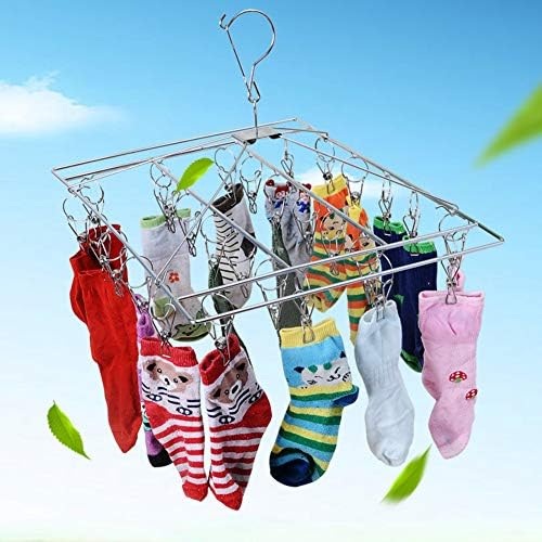 YUMUO Сушилня за изсушаване на чорапи с принтом от неръждаема стомана, Детско бельо, Простор за детски чорапи-A