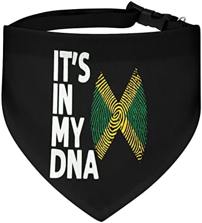 Това е в Моята ДНК, Кърпа за Кучета с Флага на Ямайка, Регулируем Нашийник за Домашни Любимци, Шал, Сладък Триъгълен Шал за Кучета, Котки
