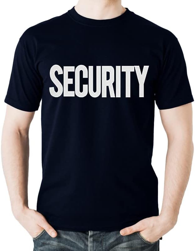 тениска fresh tees Security с 2-Трети Принтом Отпред и Отзад | Служители на службите за сигурност дейности | Графична тениска