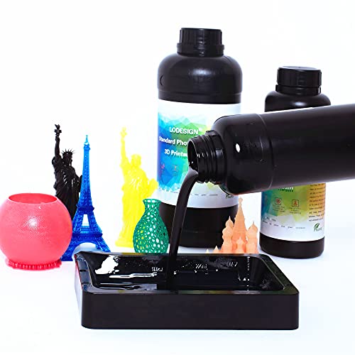 Стандартна Фотополимерная Смола за 3D-принтер LODESIGN, 405 nm UV-Отверждаемая Смола, с Нисък Мирис, с Ниско Свиване,