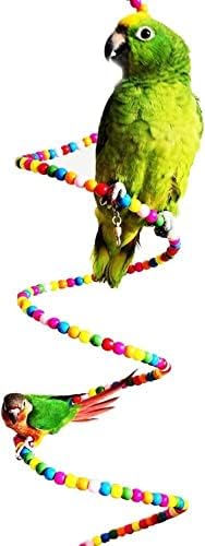 Цветна Въртящата се Стълба за Птици Папагал Ара Африкански Сиви Папагали Какаду Папагал Папагал Неразлучник Чинка Играчки Клетка