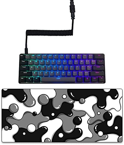 Kraken Pro 60 Stealth Edition 60% Ръчна клавиатура + Черно Спирален кабел и подходящ геймърска подложка за мишка Stealth XXL