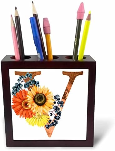 3. Начертайте Красивите есенни цветя, с участието на медни държатели за писалки с първоначалния V-образен модел