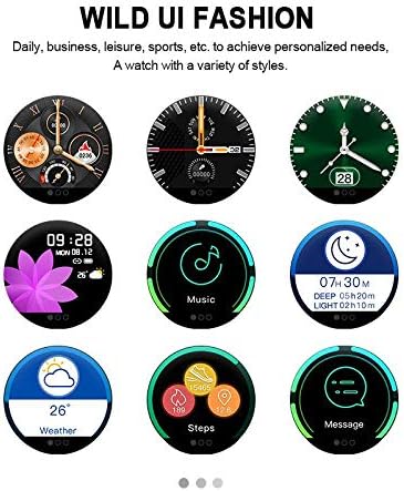Нов монитор на Сърдечната Честота Водоустойчива IP67 Фитнес часовници с Времето Ръчни Цифрови Умен часовник (Зелен)