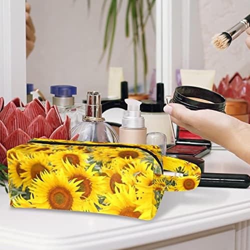 TBOUOBT Подаръци за Мъже, Дамски козметични чанти За Тоалетни Принадлежности Малки козметични чанти, Арт Слънчоглед