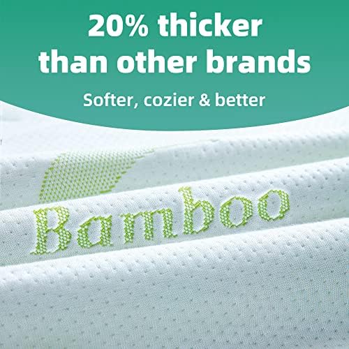 Защитно устройство за матрак от бамбук за спално бельо Queen Size, произведено от тип-топ водоустойчива жаккардовой тъкан с дебелина 20%, осигурява комфорт и стягане, под