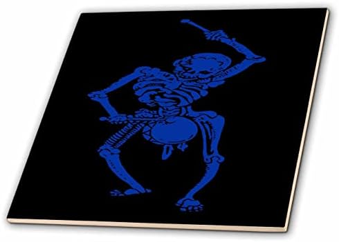 3d Скелет на федералната барабанист времето на гражданската война в синьо, в черно - теракот (ct_351222_1)