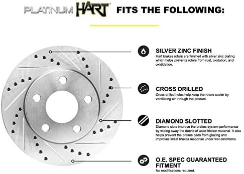 Комплект задните спирачки и ротори Hart Brakes | Задни накладки| Спирачни Ротори и подложки | Керамични Спирачни