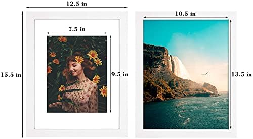 Комплект Golden State Art в бяла рамка с размер 2, 11x14 см - Матова повърхност, за снимки с размер 8x10 см - Дървена рамка - Стенен монтаж - Пейзаж / Портрет - Отлично подходящ за се?