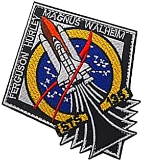 НАСА Космическа Совалка Atlantis STS-135 Мисия Нашивка Кука и Контур Тактическа Апликация на Морала на Закопчалката Военна Бродирана Нашивка 2 елемента
