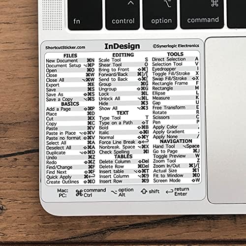 Стикер за бърз достъп SYNERLOGIC Adobe Lightroom, Ламиниран Винил, без остатък, за всеки MacBook или PC с Windows