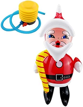 Коледна украса XIOS, надуваеми украса, Дядо Коледа, Коледна PVC Надуваема Кукла с Надуваеми Коледни камъни на Открито, Идеи за декорация (A, Един размер)