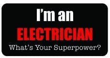 3шт Аз съм електротехник, каква е твоята сверхспособность? забавна vinyl стикер на каску / каска