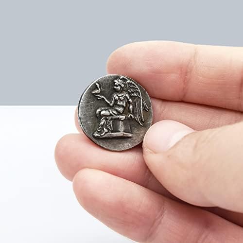 Древногръцки Класически Богинята На Сребърни Монети С Ретро Монета С Медна Монета С Микрорезьбой Художествена Колекция На Игралното
