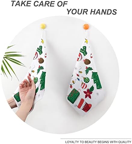 Коледни Кърпи За Ръце Супер Меко Абсорбирующее Подвесное Кърпа за Кухня Баня Фитнес зала