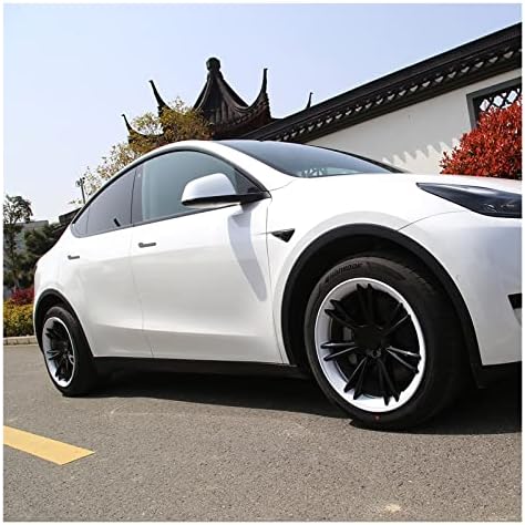 Тасове за колела, Съвместими с Tesla Model 3/Y 2021 2022, 4 бр., Автомобили Замяна на кутията джанти, 18 и 19 инча, пълен