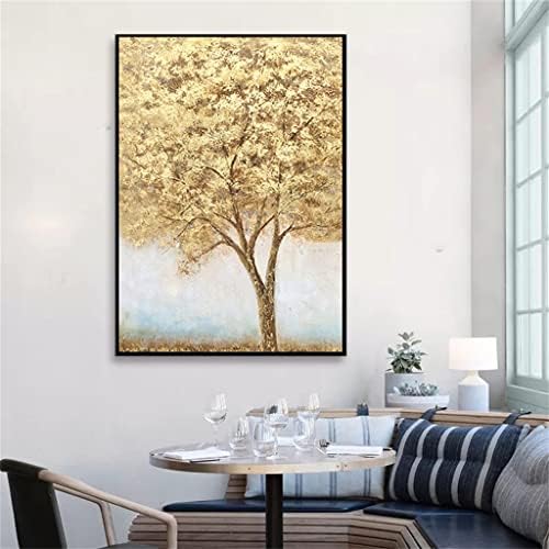 DUBAO Картина за Паричните дърво Пейзаж Ръчно изработени Живопис с маслени Бои Стенно Изкуство, Домашен Офис