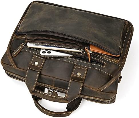 WYFDP 1 бр., мъжки чанти ръчна изработка, Ретро портфейл, Мъжки чанти-Месинджър, Бизнес Пътна чанта (Цвят: A, Размер: