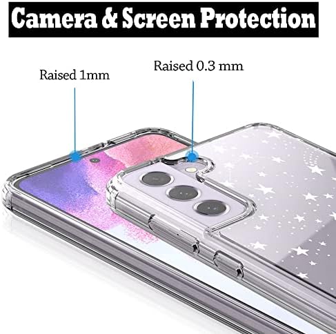 Калъф Galaxy S21 Fe 5G, Серия RANZ устойчив на удари със защита от Надраскване, Прозрачен Твърд калъф-броня