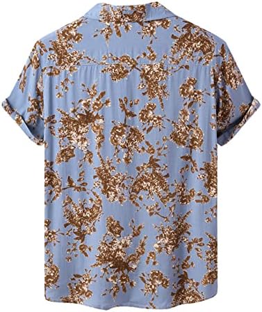 YangqiGY Мъжки Плажни Ризи, Тениски за Мъже, Графична Мъжка Риза, елегантно облечен Лятна Ежедневни Плажна Риза