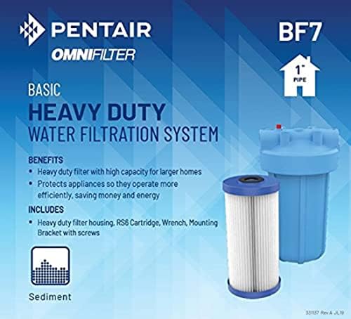Система за филтриране на вода Pentair OMNIFilter BF7, 10-инчов основната система за филтриране на целия дом