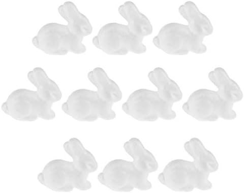 Amosfun Играчка във Формата на Зайче от Стиропор САМ Бъни Crafting Проекти Моделиране за Украса за Великден 10шт