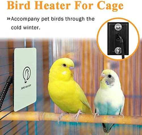 Нагревател за птици Kokopro за клетки - Уютна и топла вода чанта за екзотични домашни птици, 10 W, Африкански