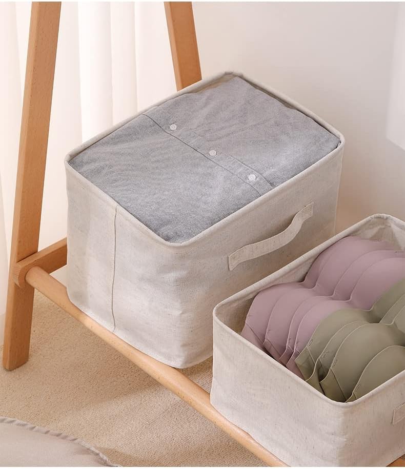 WYKDD Кутия за съхранение и интериор в японски стил от памук и лен, Водоустойчив Сгъваема Аккуратная Количка за мръсно бельо,