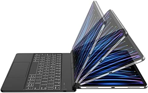 Магическа клавиатура KVAGO 360 Roration за iPad Pro 11 см (4-ти, 3-ти, 2-ри и 1-ви поколения) и iPad Air 5/4-то поколение, Touch тракпад, Безжичен, С подсветка, Калъф Magic Keyboard, Тънка капака на кл?