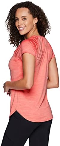 Дамски Спортни Бързосъхнеща тениска за йога с къс ръкав RBX Active Space Dye