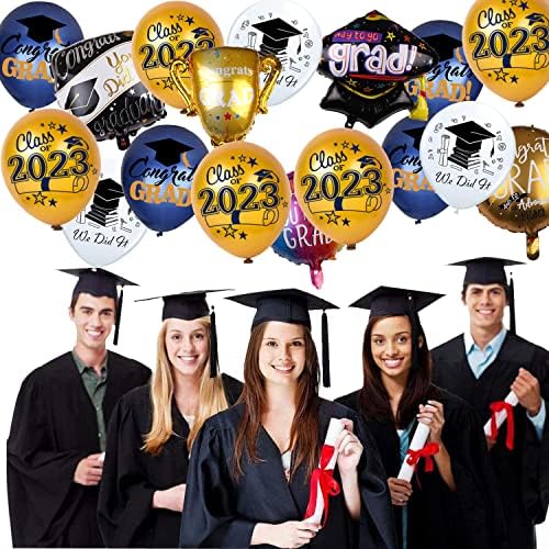 Абитуриентски балони, Украса за парти 2023 - Деления Балони балони Клас 2023 Писма Бала Капачка Балони Балони за колеж гимназия