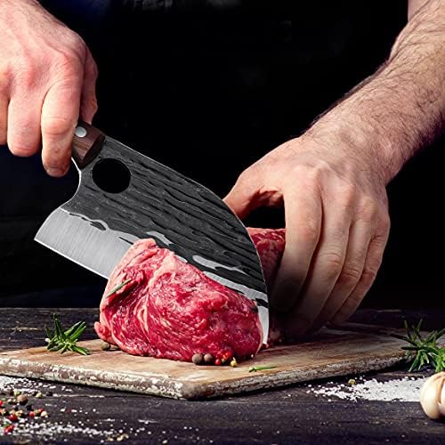 Сръбски Нож на Главния готвач Комплект с Мясницким Нож за Рязане на Месо, Кухня за Приготвяне на Храна, Барбекю