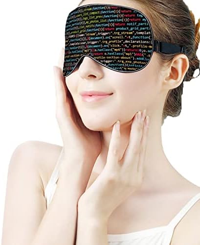 Програмист FunnyStar Компютърен Код, Мека Маска За Сън Калъф за Очи за Сън С Превръзка на очите Идеално Блокира Светлината