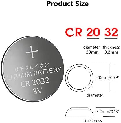 Литиева батерия MJKAA ECR2032 3V CR2032 за монети (100 бр)