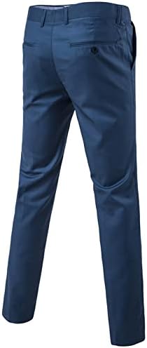 Мъжки елегантен панталон-участък Maiyifu-GJ, Обикновен панталон-скинни, Монтиране Комфортен костюм, Леки и Удобни бизнес панталони (светло сиви на цвят, 3 размера)