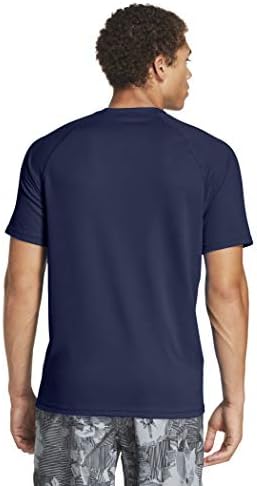Мъжки UV-риза за плуване Speedo С Къс Ръкав Обикновена засаждане, Однотонная
